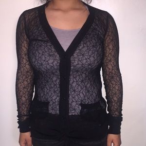See-through cardigan